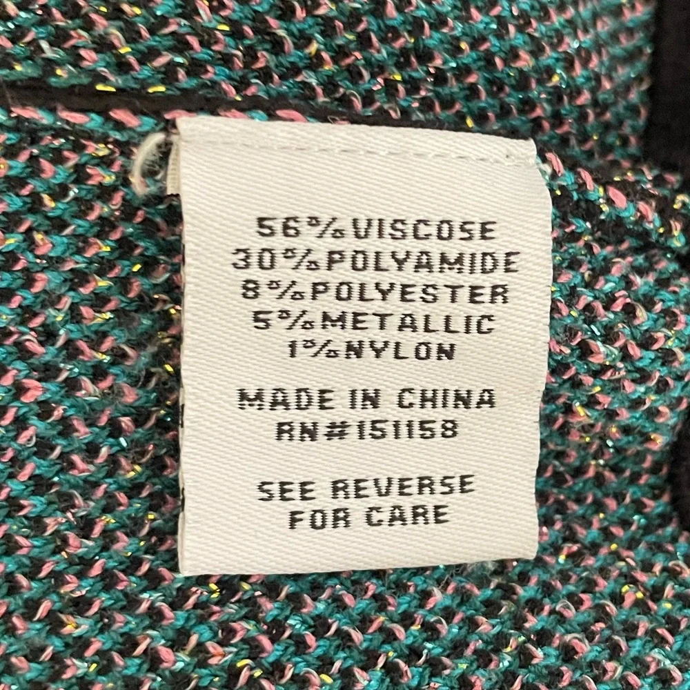 525 America Jungle Jacquard Crew Neck Sweater Moth Butterfly Star - Picture 6 of 6